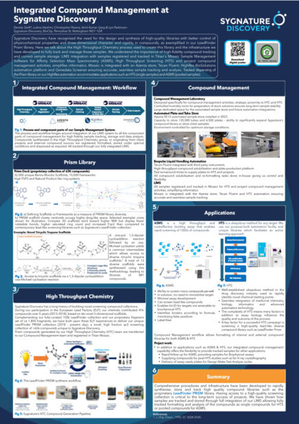 Sygnature discovery presents a poster at SLAS on it's integrated compound management system