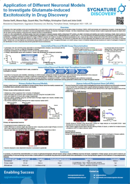 Application of Different Neuronal Models to Investigate Glutamate-induced Excitotoxicity in Drug Discovery