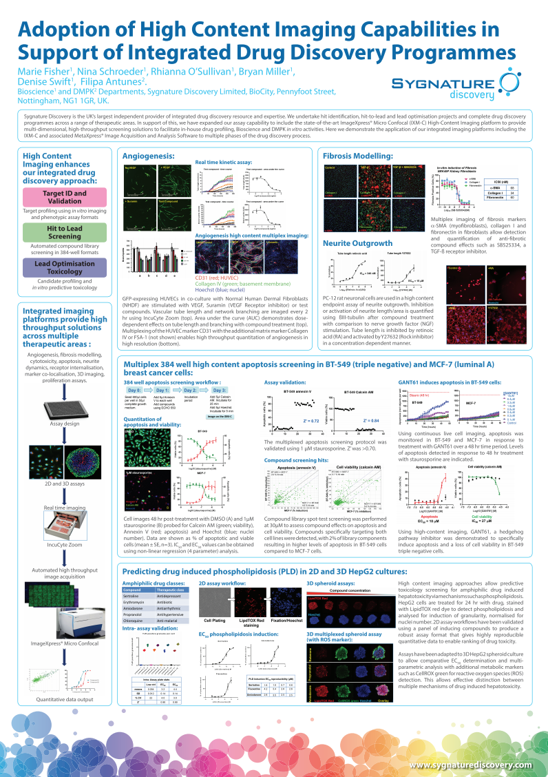 Adoption of High Content Imaging Capabilities in Support of Integrated Drug Discovery Programmes