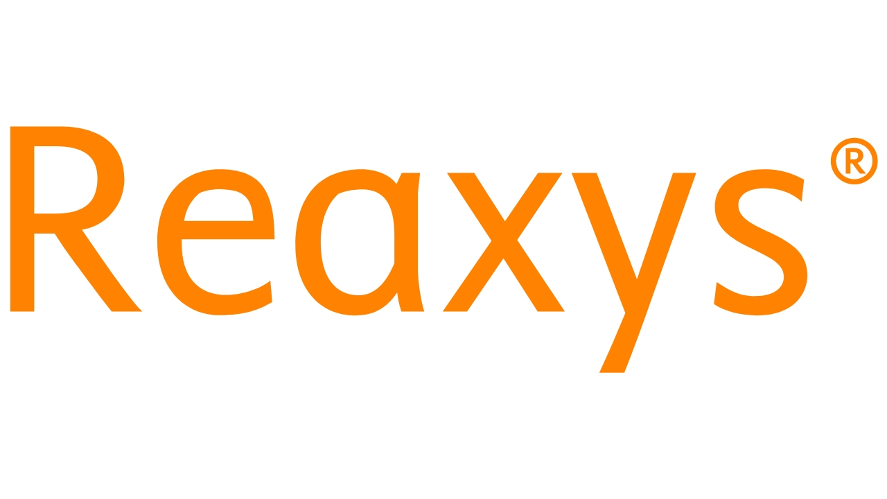 Reaxy logo representing advanced chemistry intelligence platform for literature search, patent analysis, and retrosynthesis planning in drug discovery.