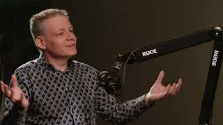 Studio setup showing two experts discussing the shift from first generation to next generation ADC development.