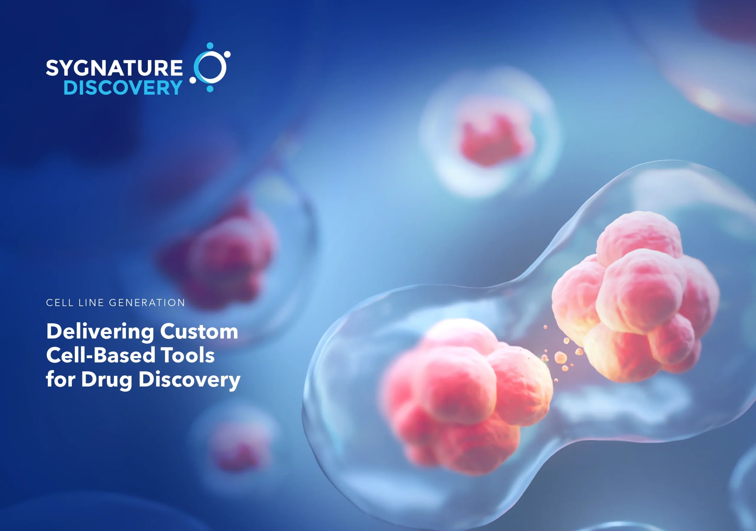 cover for eBook exploring Sygnature Discovery's cell line generation capabilities and target class applications for ion channel, GPCR and transporter drug discovery